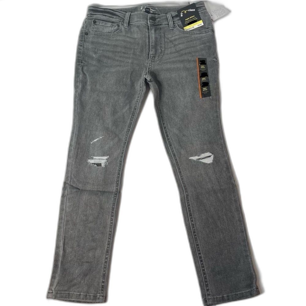 Art Class Super Stretch Adjustable Super Skinny Fit Gray Black Wash Jeans NEW!